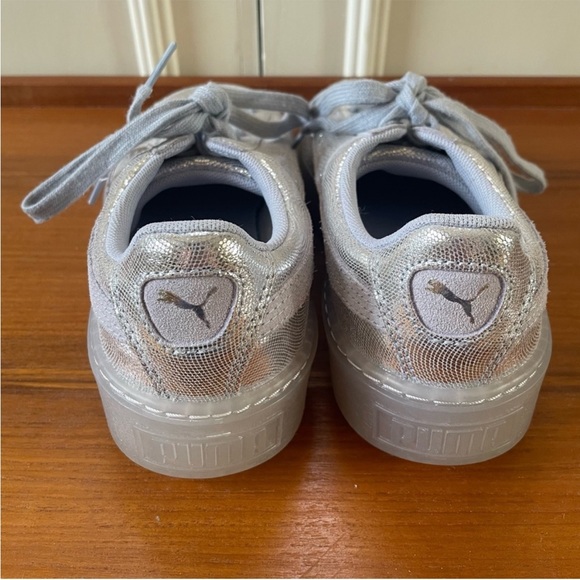 Puma Silver Glitter Platform Sneakers, NWOB - Picture 7 of 15